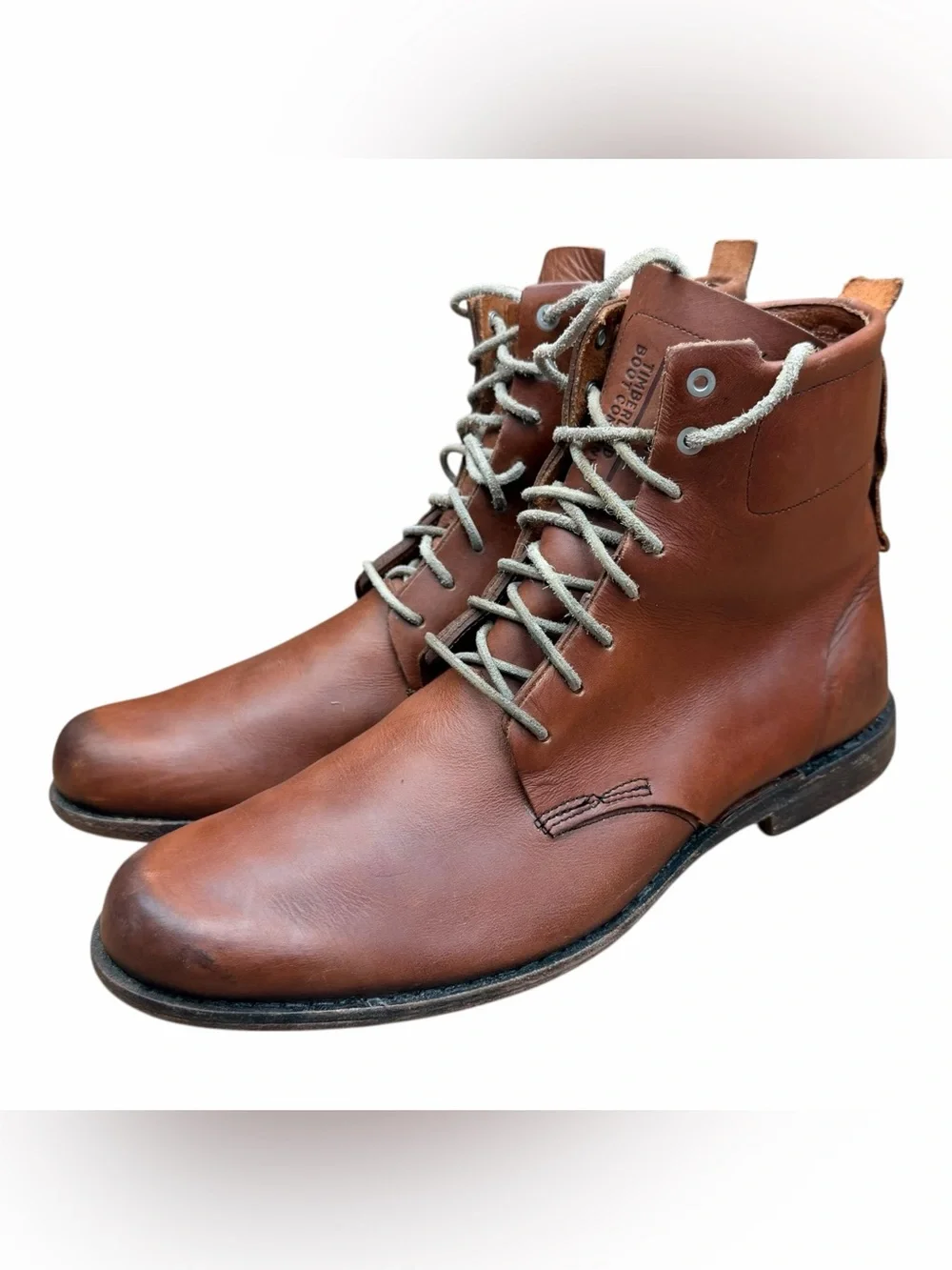 Timberland Boot Company men size 10 Classic Brown Leather Lace-Up Boots